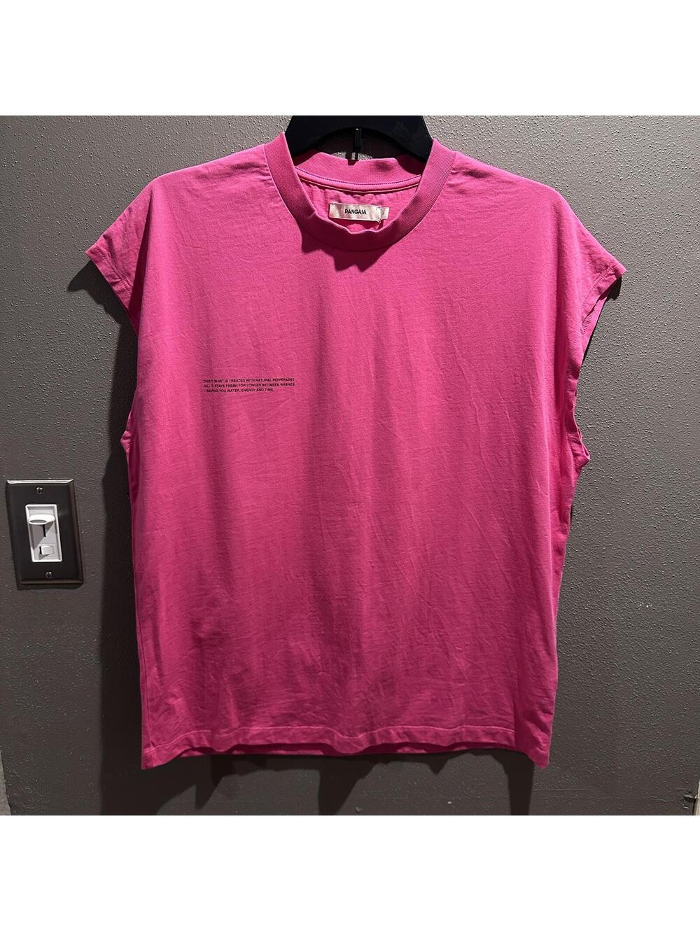 PANGAIA Pink Organic Cotton Sleeveless T-Shirt Size S